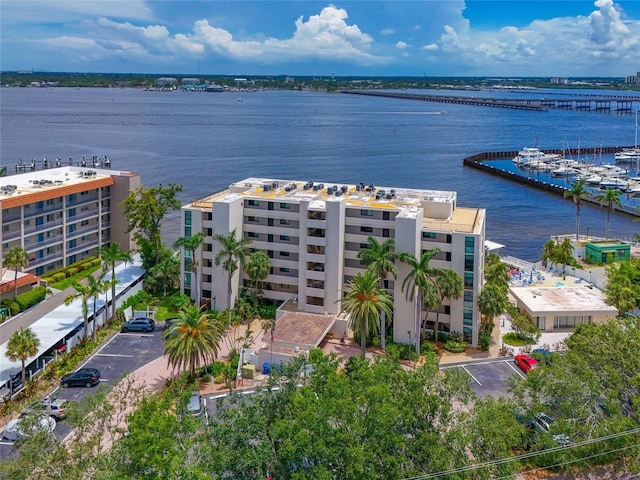 1510 1st Ave W Unit 102, Bradenton, FL 34205 - drone / aerial view of apartment complex and a large body of water