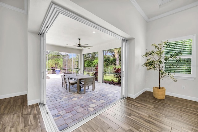 3379 Chestertown Loop, Bradenton, FL 34211 - view of patio / terrace with outdoor dining area and a ceiling fan