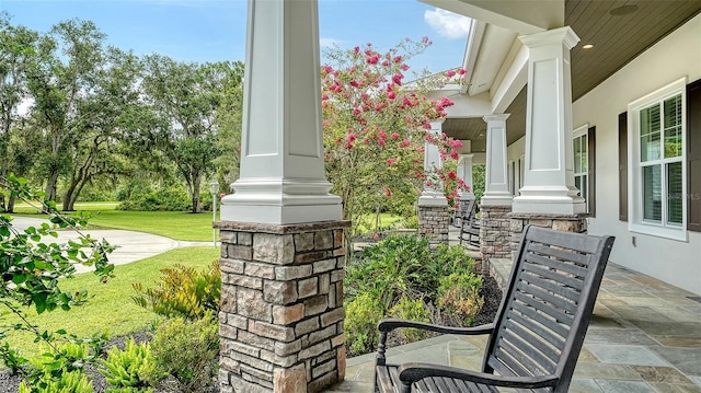6050 Saddle Oak Trl, Sarasota, FL 34241 - exterior view of ornate columns