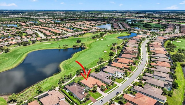 5104 Benito Ct, Bradenton, FL 34211 - aerial view of property's location featuring nearby suburban area, a nearby body of water, and a local golf course