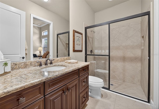 5104 Benito Ct, Bradenton, FL 34211 - bathroom featuring a stall shower, vanity, and ensuite bathroom