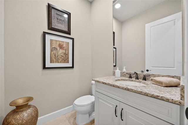 5104 Benito Ct, Bradenton, FL 34211 - half bath featuring vanity and tile patterned floors