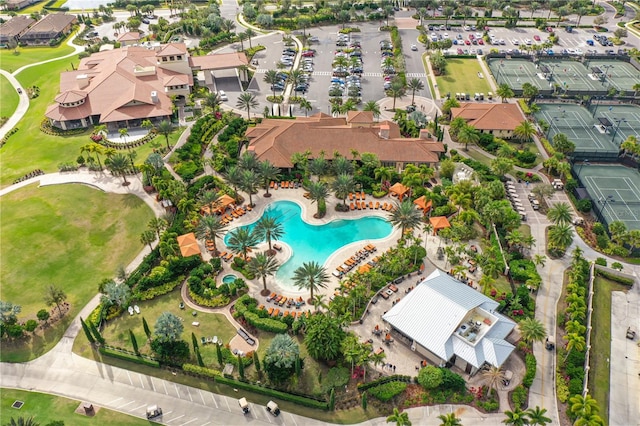 5104 Benito Ct, Bradenton, FL 34211 - aerial view of a pool area