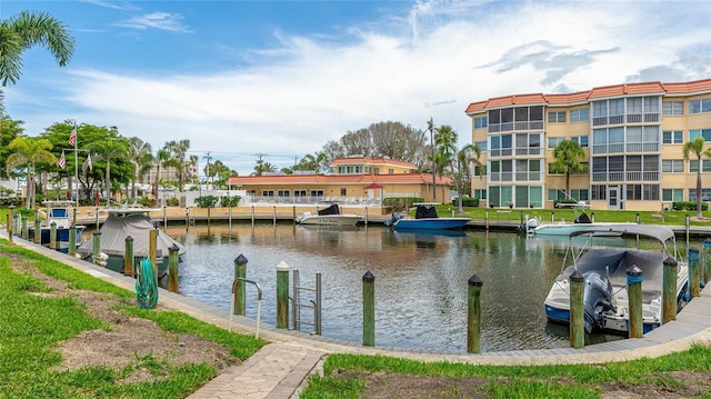 1257 S Portofino Dr Unit 306, Sarasota, FL 34242 - dock area with a water view