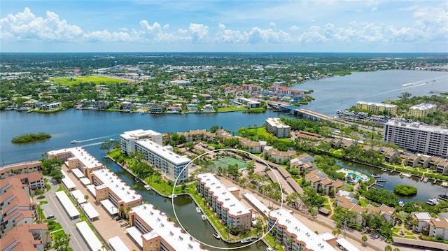 1257 S Portofino Dr Unit 306, Sarasota, FL 34242 - drone / aerial view of a large body of water