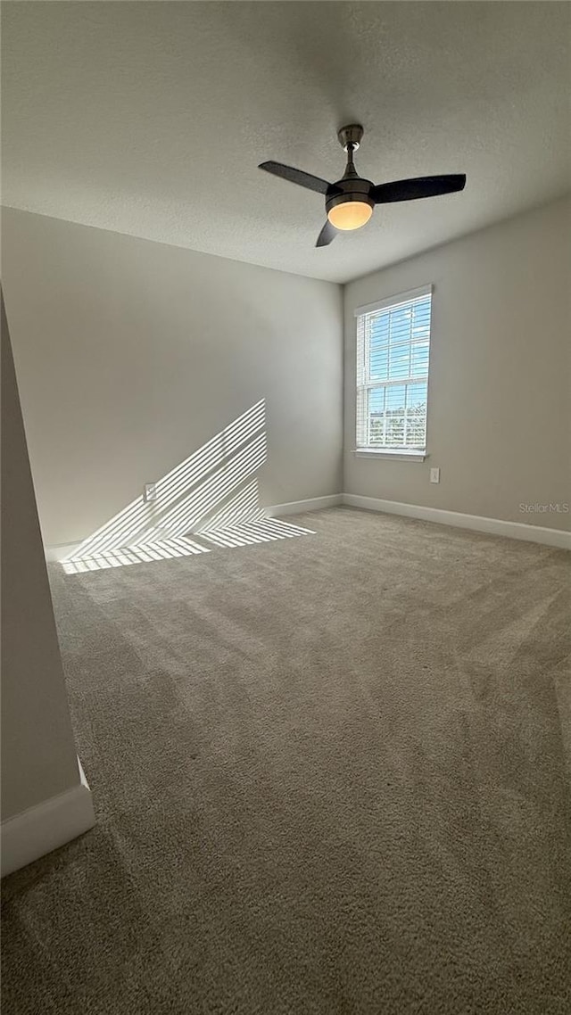 14312 Crimson Ave, Bradenton, FL 34211 - carpeted empty room with a ceiling fan and a textured ceiling
