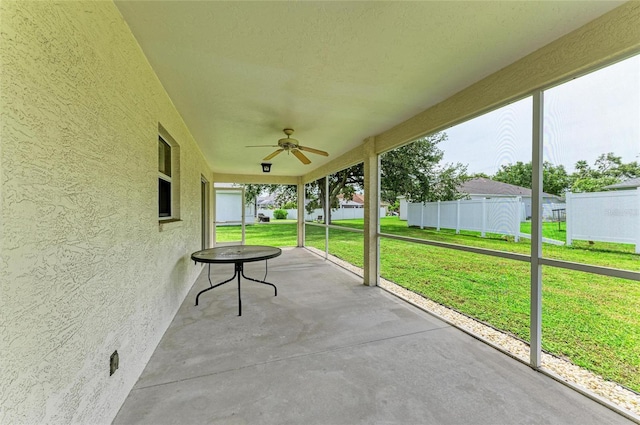 7824 48th Pl E, Bradenton, FL 34203 - view of patio featuring a ceiling fan