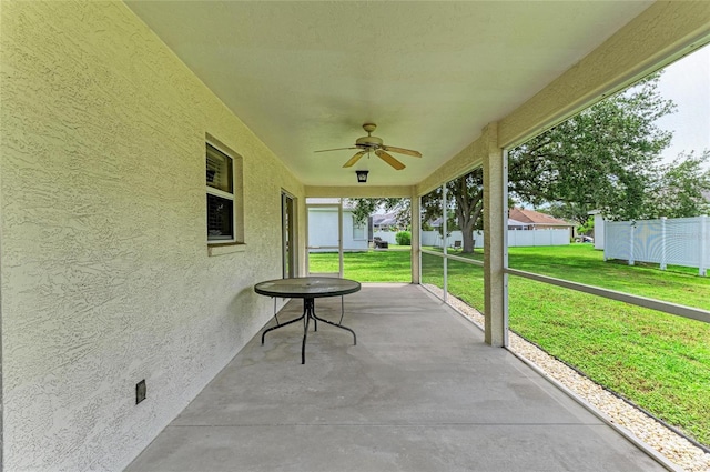 7824 48th Pl E, Bradenton, FL 34203 - view of patio with a ceiling fan