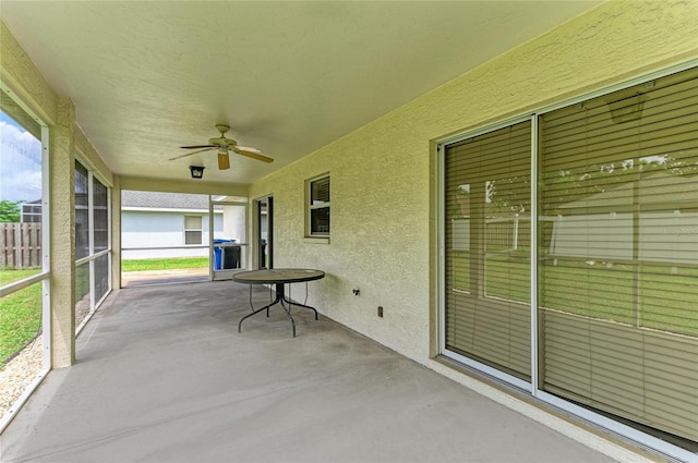 7824 48th Pl E, Bradenton, FL 34203 - sunroom / solarium featuring ceiling fan