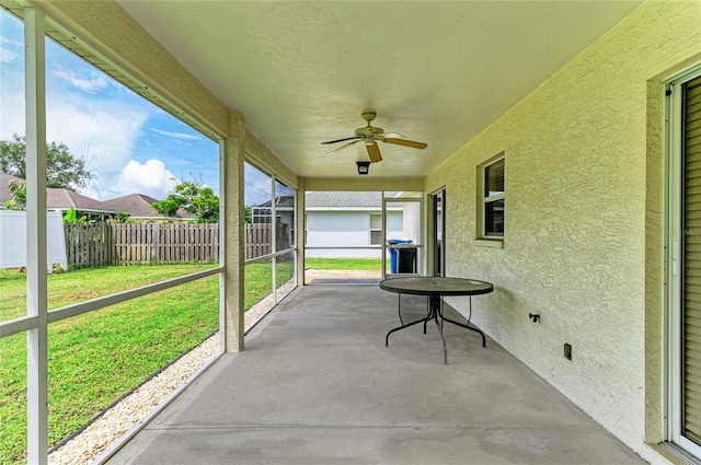 7824 48th Pl E, Bradenton, FL 34203 - view of patio featuring a ceiling fan