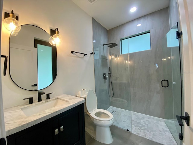 3616 Bellefonte Ave, North Port, FL 34286 - full bathroom featuring vanity and a stall shower