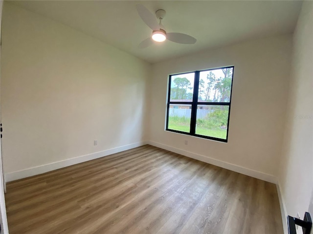 3616 Bellefonte Ave, North Port, FL 34286 - spare room with wood finished floors and ceiling fan