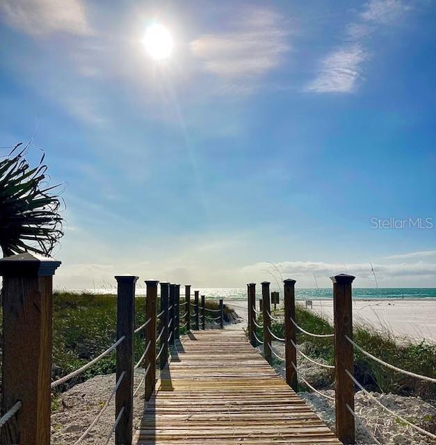 5524 Antilles Dr, Sarasota, FL 34231 - dock with view of water and beach