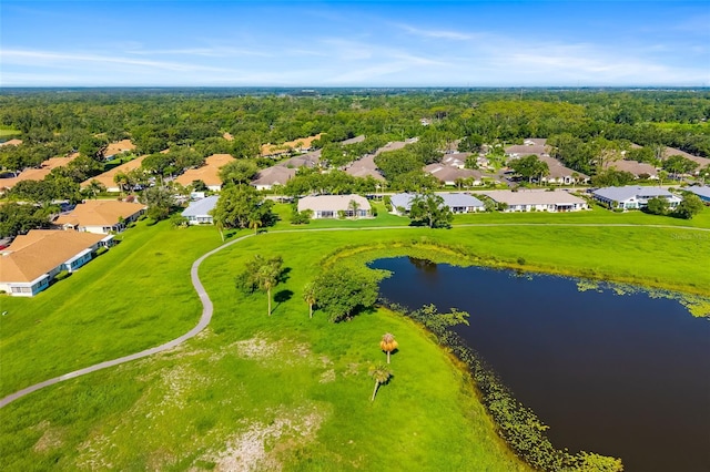 2411 New Haven Cir Unit 70, Sun City Center, FL 33573 - aerial perspective of suburban area with a nearby body of water