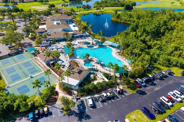 2411 New Haven Cir Unit 70, Sun City Center, FL 33573 - bird's eye view of a large body of water and a local golf course