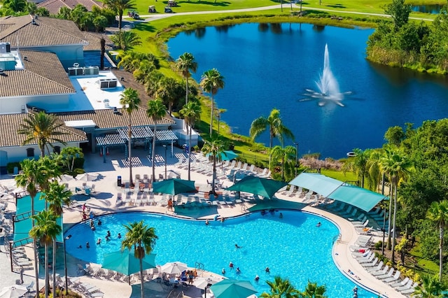 2411 New Haven Cir Unit 70, Sun City Center, FL 33573 - aerial view of a nearby body of water