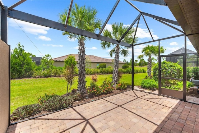 7661 Summerland Cv, Bradenton, FL 34202 - view of patio / terrace with a lanai