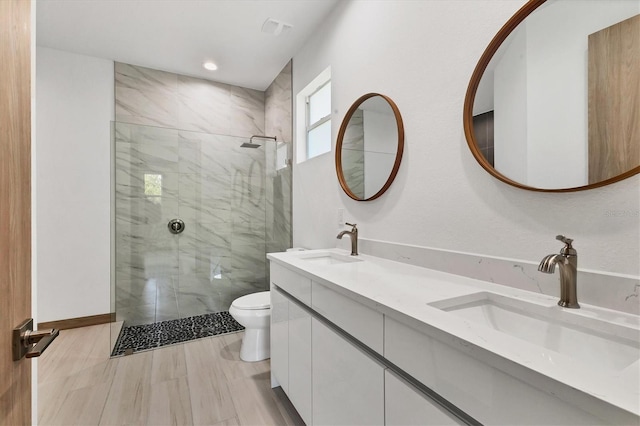 102 Arrow Ln, Rotonda West, FL 33947 - full bath featuring a marble finish shower and double vanity
