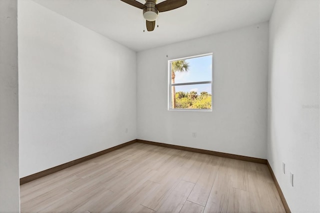 102 Arrow Ln, Rotonda West, FL 33947 - unfurnished room featuring light wood-style flooring and a ceiling fan