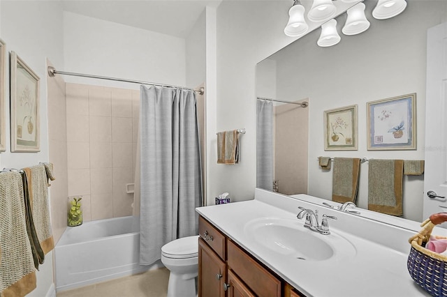 5662 Fossano Dr, Sarasota, FL 34238 - full bath with vanity, shower / bath combo, and a chandelier