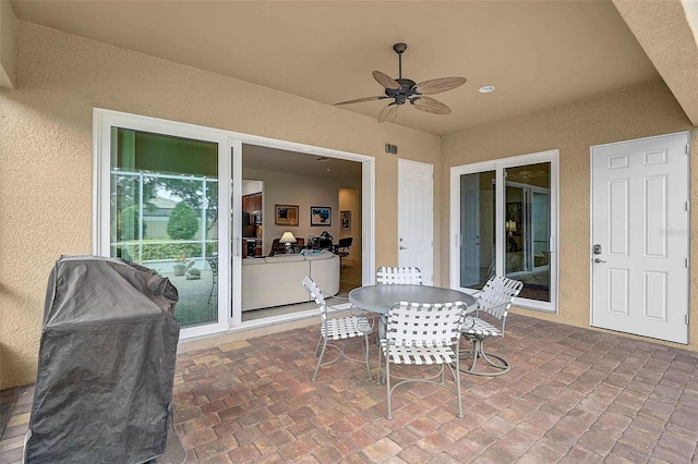 5662 Fossano Dr, Sarasota, FL 34238 - view of patio with ceiling fan