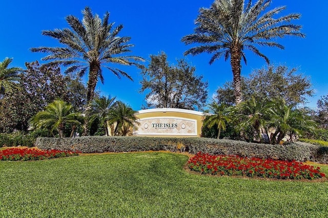 5662 Fossano Dr, Sarasota, FL 34238 - community / neighborhood sign with a lawn