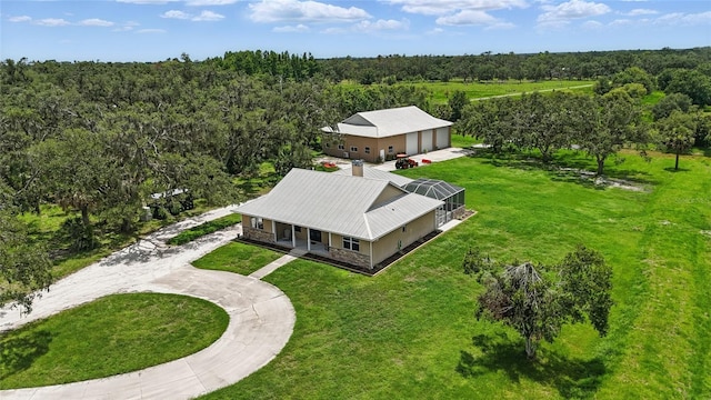 920 Lena Ln, Sarasota, FL 34240 - view from above of property with a forest