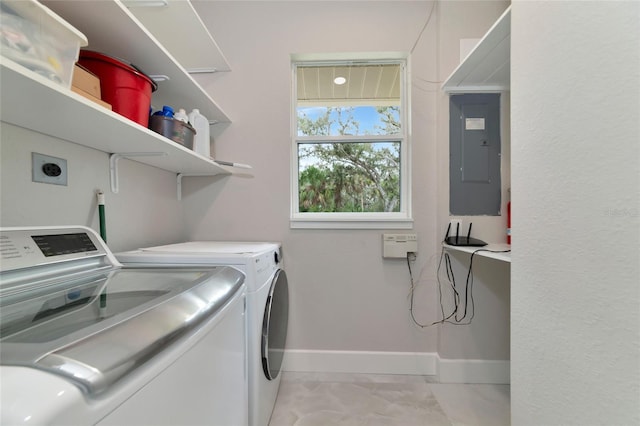 920 Lena Ln, Sarasota, FL 34240 - washroom with electric panel and independent washer and dryer
