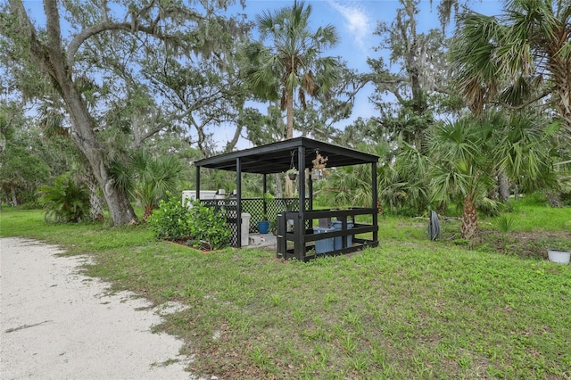 920 Lena Ln, Sarasota, FL 34240 - view of green lawn with a gazebo