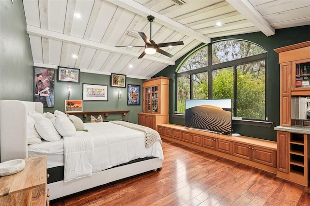 3906 Twin Rivers Trl, Parrish, FL 34219 - bedroom featuring hardwood / wood-style floors and wood ceiling