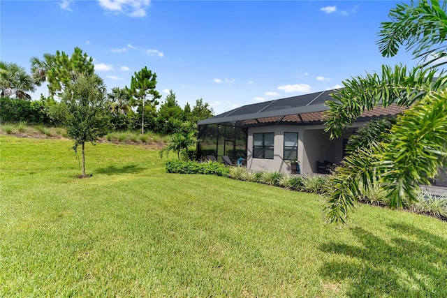 4735 Cassio Ct, Bradenton, FL 34211 - view of grassy yard with a lanai