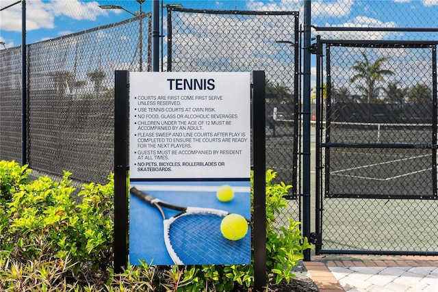 4735 Cassio Ct, Bradenton, FL 34211 - view of tennis court featuring a gate