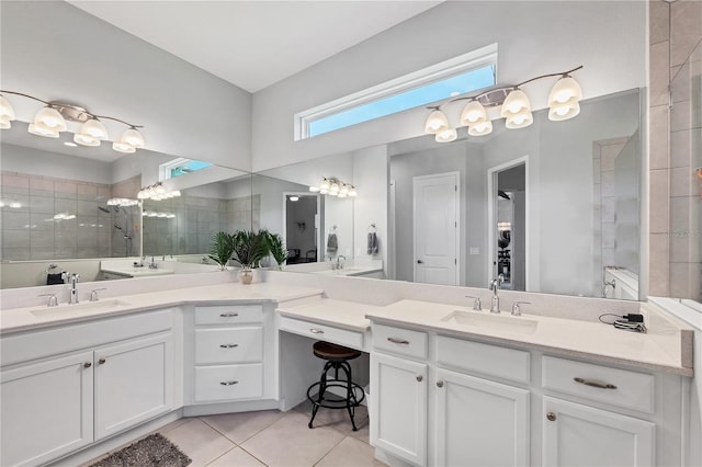 16038 39th Gln E, Parrish, FL 34219 - full bath featuring double vanity, tile patterned flooring, and walk in shower