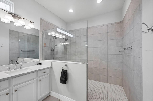 16038 39th Gln E, Parrish, FL 34219 - full bath with vanity, walk in shower, and recessed lighting