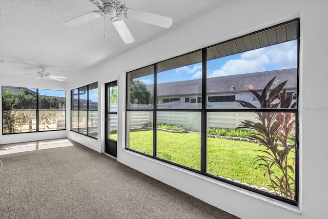 327 40th Ct W, Palmetto, FL 34221 - unfurnished sunroom with ceiling fan