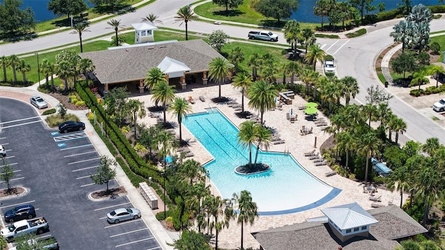 11223 Spring Gate Trl, Bradenton, FL 34211 - drone / aerial view of a pool area