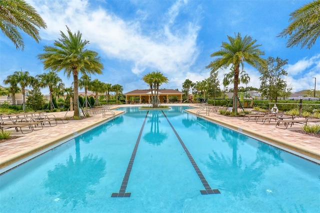 11223 Spring Gate Trl, Bradenton, FL 34211 - community pool featuring a patio