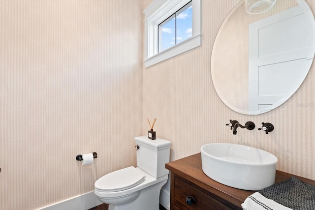 676 Regatta Way, Bradenton, FL 34208 - bathroom featuring vanity and wallpapered walls