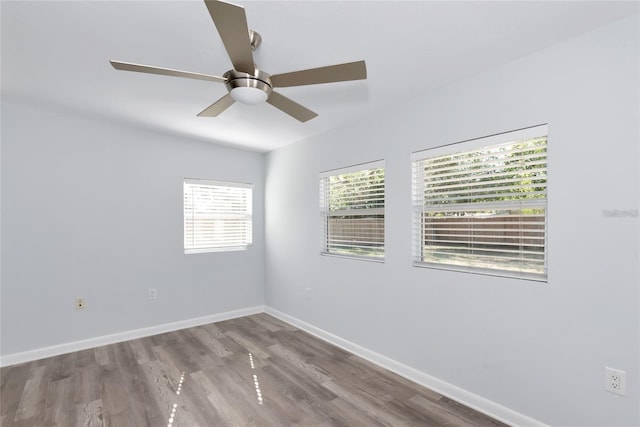 4505 18th Ave W, Bradenton, FL 34209 - unfurnished room featuring wood finished floors and a ceiling fan