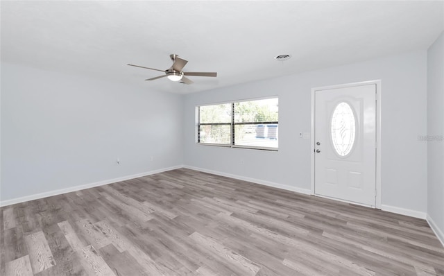 4505 18th Ave W, Bradenton, FL 34209 - entryway with ceiling fan and wood finished floors
