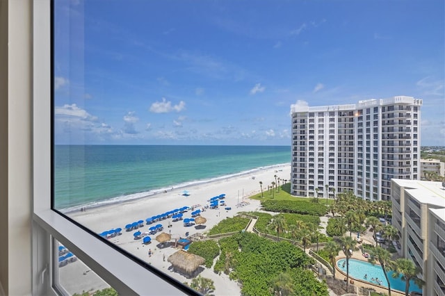 2425 Gulf Of Mexico Dr Unit 10F, Longboat Key, FL 34228 - water view featuring nearby beach