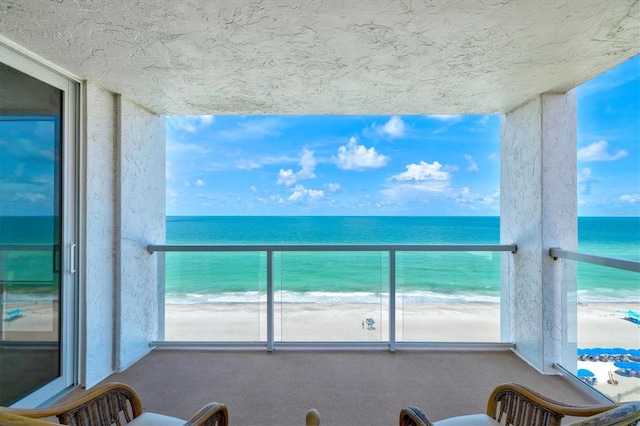 2425 Gulf Of Mexico Dr Unit 10F, Longboat Key, FL 34228 - balcony with view of water and beach