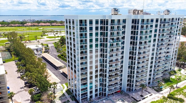 2425 Gulf Of Mexico Dr Unit 10F, Longboat Key, FL 34228 - view of apartment building / complex with a water view