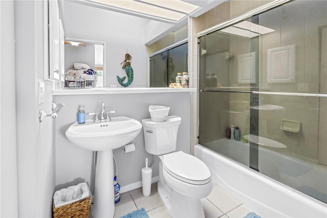 200 Cocoanut Ave Unit 1, Sarasota, FL 34236 - bathroom featuring tile patterned floors and combined bath / shower with glass door