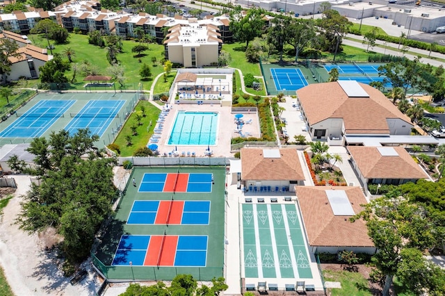 618 Bird Bay Dr S Unit 113, Venice, FL 34285 - drone / aerial view of a pool area