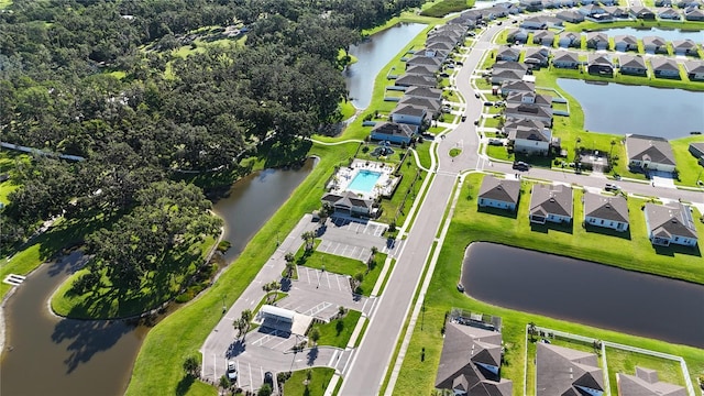 6120 115th Ave E, Parrish, FL 34219 - aerial perspective of suburban area with a large body of water