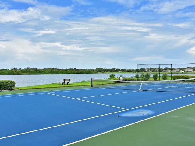 5184 51st Ln W, Bradenton, FL 34210 - view of tennis court with community basketball court and a water view