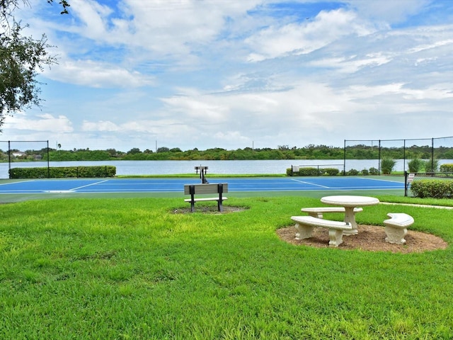 5184 51st Ln W, Bradenton, FL 34210 - view of community with a tennis court and a water view