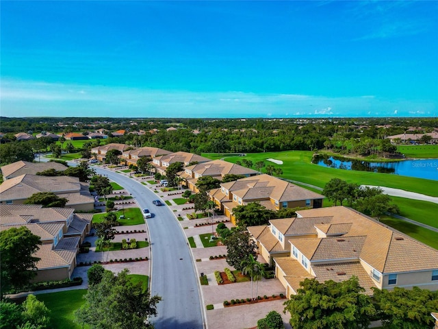 318 Winding Brook Ln Unit 104, Bradenton, FL 34212 - aerial perspective of suburban area with a nearby body of water and a golf club