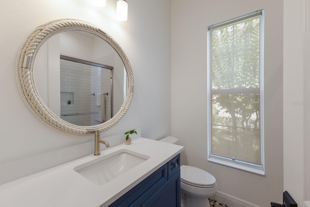 16511 Cornwall Ln, Lakewood Ranch, FL 34202 - bathroom with vanity and an enclosed shower